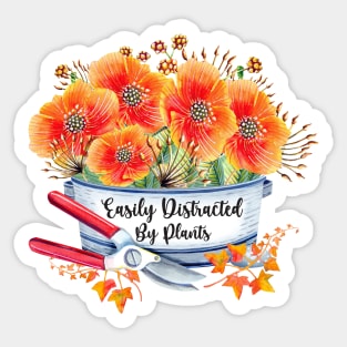 Easily Distracted By Plants Sticker